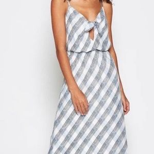 Joie Abiah Plaid Silk Midi Dress
